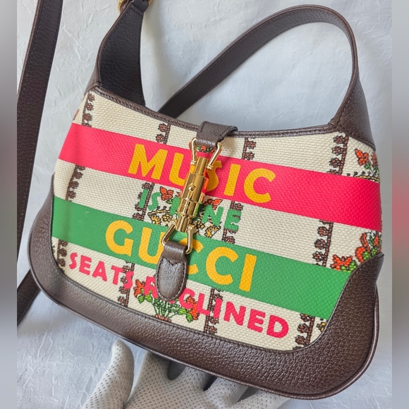 Auth Gucci LMTD 100 JACKIE 1961 Music Is Mine Shoulder/Hobo Bag - Picture 8 of 11